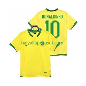 Jalkapallo Pelipaidat/Peliasut Brasilia RONALDINHO 10 2006 Retro Kotipaita Lyhythihainen